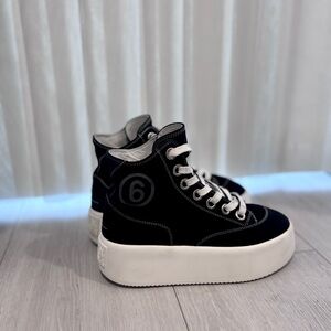 MM6 Maison Martin Margiela Suede platform high top sneakers